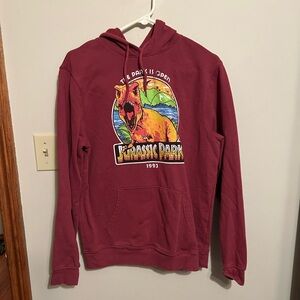 Jurassic Park Graphic Hoodie - Maroon